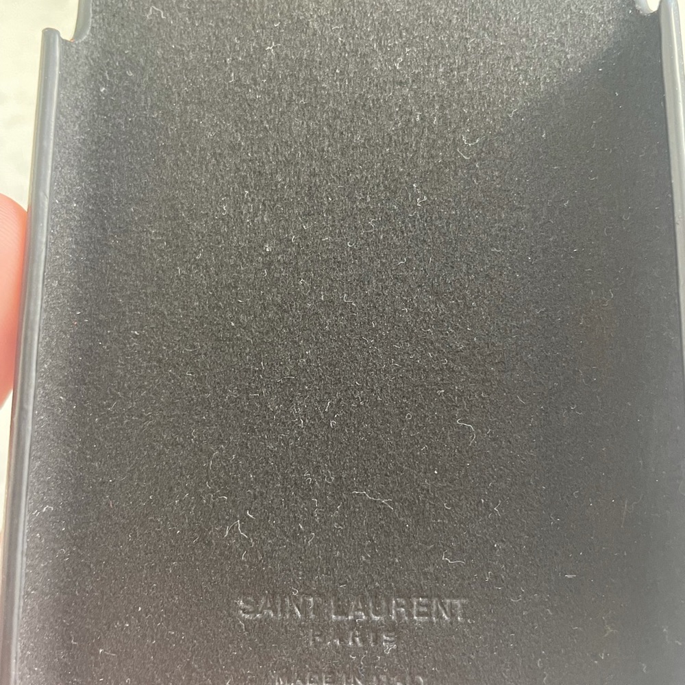 YSL phone cover and card holder. Fits iPhone 10